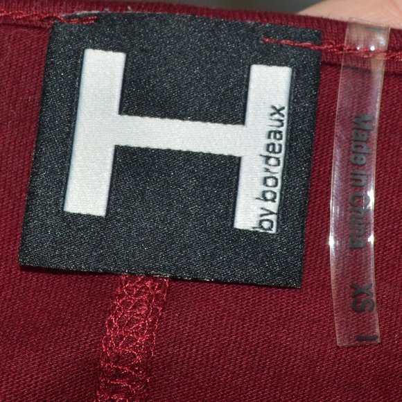 H by Bordeaux Solid maroon batwing tee - Picture 7 of 8